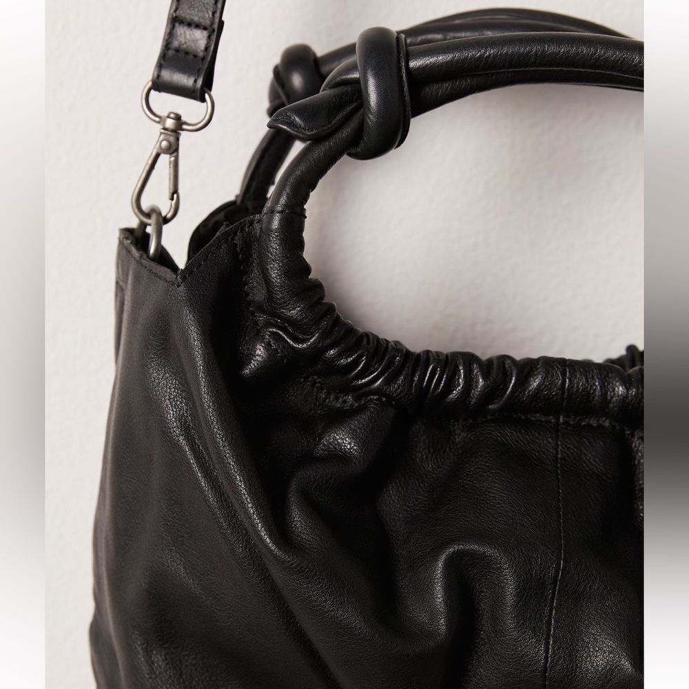 Free People Head Over Heels Leather Crossbody Bag in Black - Picture 4 of 10